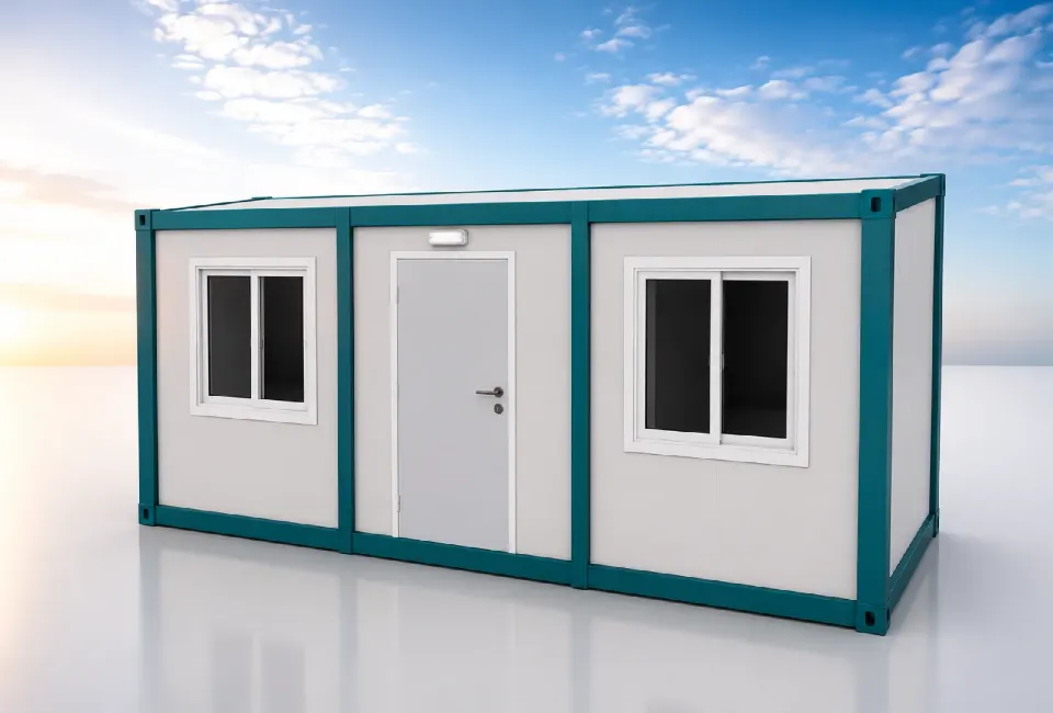 KE010 - Ortak WC'li Çift Odalı Konteyner Ev