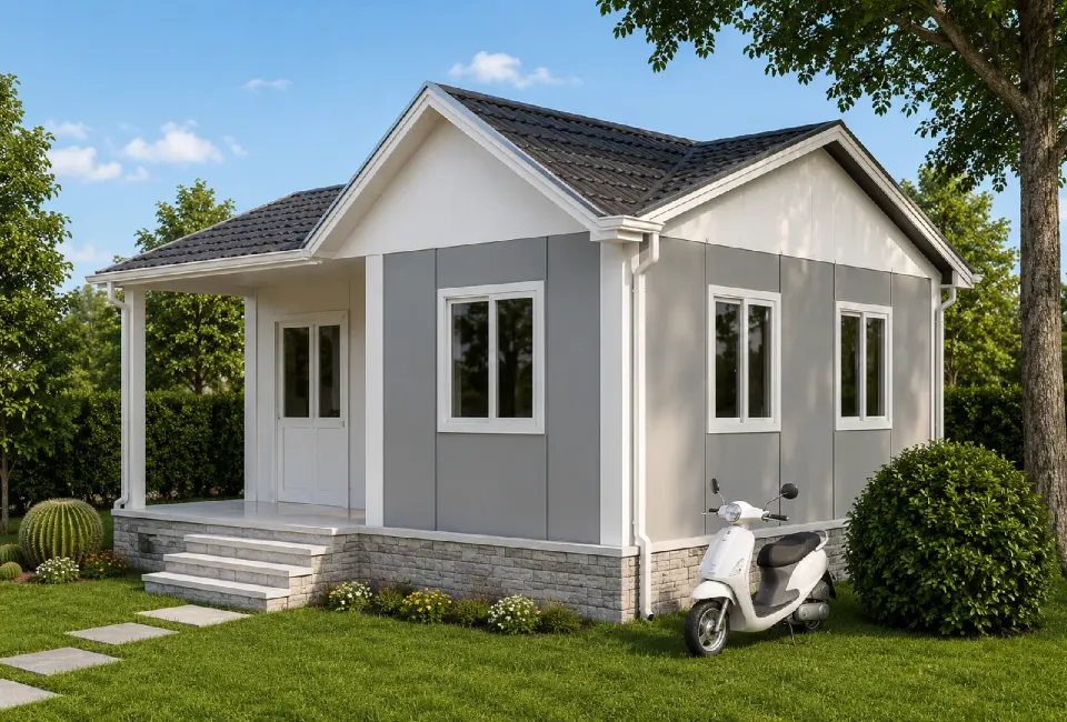 PE003 - 2+0 50 m² Prefabrik Ev