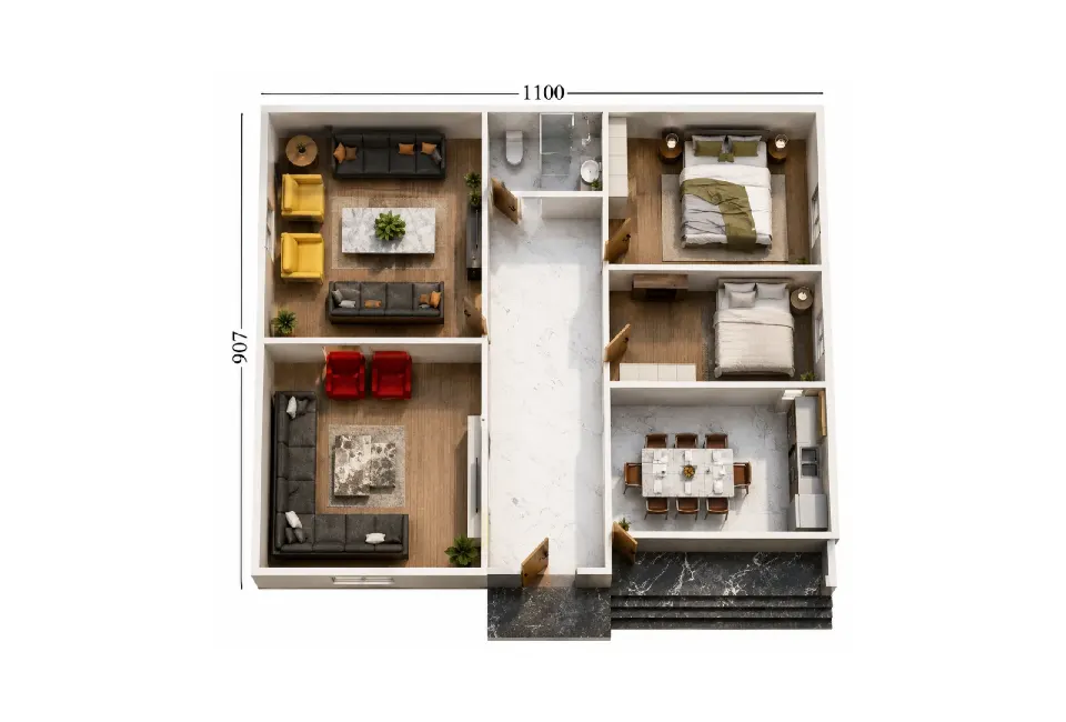 PE022 - 3+1 100 m² Prefabrik Ev