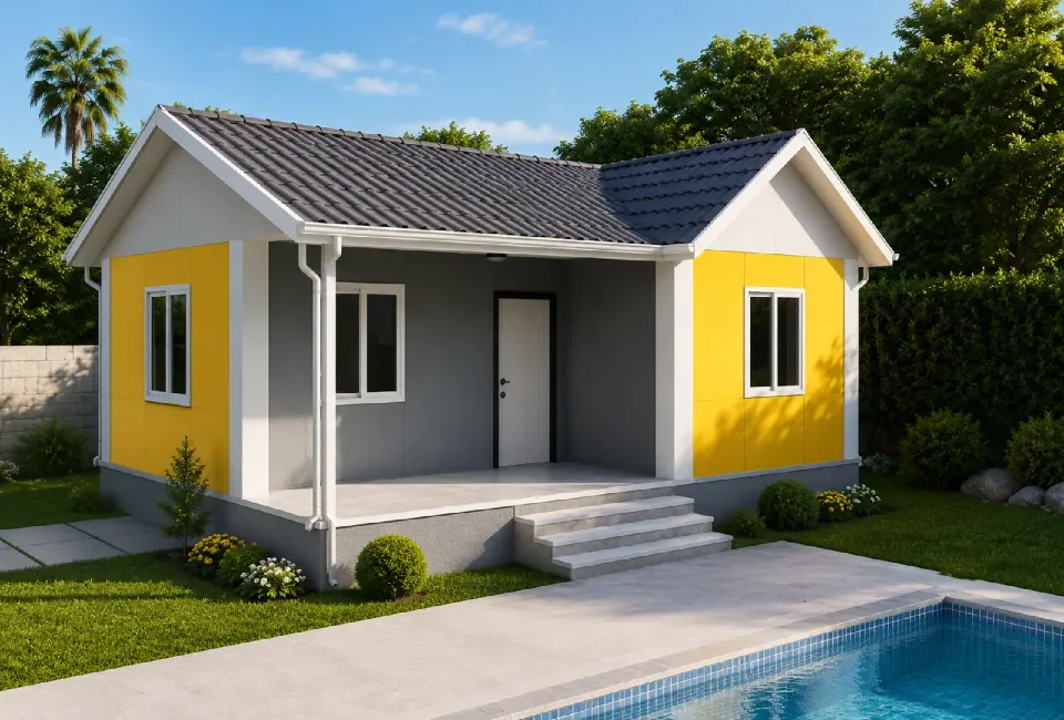 PE003 - 2+0 50 m² Prefabrik Ev