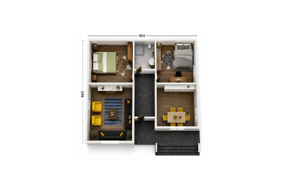 PE013 - 2+1 82 m² Prefabrik Ev