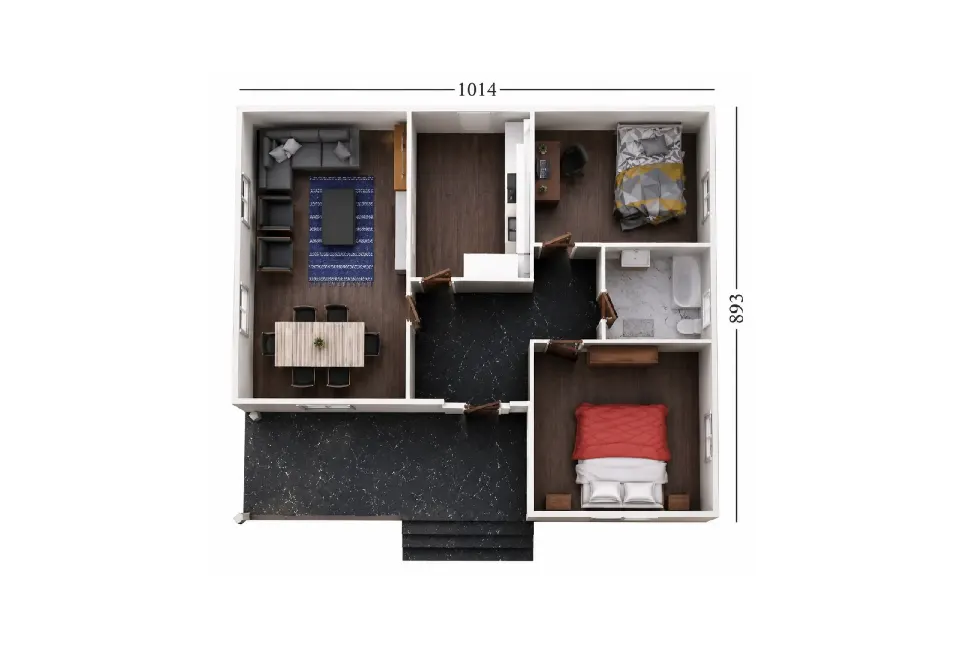 PE018 - 2+1 90 m² Prefabrik Ev